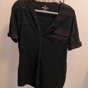 Imperious mens short sleeve black shirt size 2XL